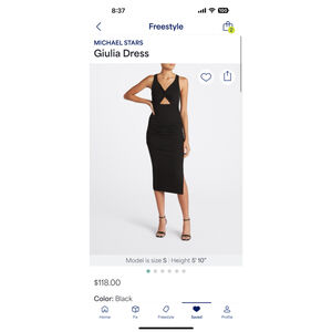 Women's Michael Stars Black Dress Size L